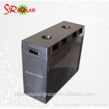 2v 1000Ah long life Deep rechargeable cycle soalr gel battery
